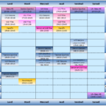 Planning des entraînements pour la saison 2020 - 2021